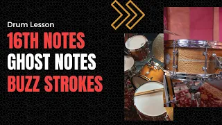 16th Notes Hi-Hat, Ghost Notes & Buzz Strokes - Funk Drumming Lesson