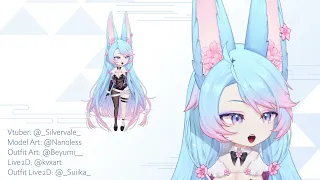 【 Live2D Showcase 】 Silvervale's Bunny Outfit