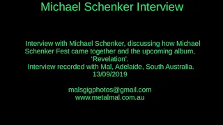 20190913 Michael Schenker Interview