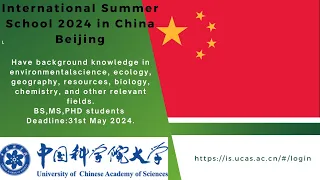 Global Change and Ecological Health fully funded summer program in China Beijing Application Process