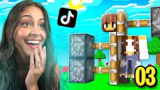 TESTEI os TIKTOKS mais VIRAIS no MINECRAFT! #03