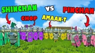 2nd Last Battle between SHINCHAN vs CHOP vs PINCHAN vs AMAAN-T in SHIELDWALL