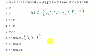 Sets: Union, Intersection, Complement