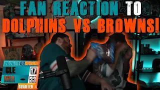 Miami Dolphins Fan Reaction To Dolphins Vs Browns!