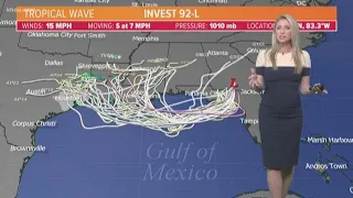 Invest 92L: Chance for Gulf development increases; models shift east