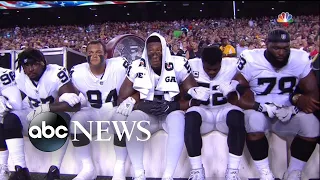 NFL players send message to Trump in national anthem dispute