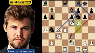 Mind Blowing move f5!! by World Champion | Magnus vs Aronian | World Rapid Championship 2021