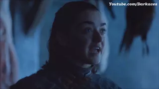 Game of thrones S7 E6 Sansa and Arya argue about Ned, Robb, Jon and Sansa´s letter