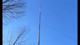 $50 Mast for my HF Antenna. Using Chain Link Fence Top Rails and some PVC.