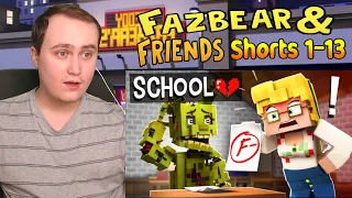 SPRINGTRAP FAILS SCHOOL! - Fazbear and Friends SHORTS #1-13 Compilation | Reaction