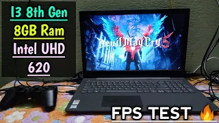 Devil May Cry 5 Game Tested on Low end pc|i3 8GB Ram & Intel UHD 620|Fps Test 😇|