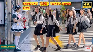 4k hdr japan travel 2024 | Walk in Shinjuku（新宿）Tokyo Japan |  Relaxing Natural City ambience