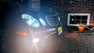 W211 Mercedes Headlight Restoration | Turtle Wax Headlight Lens Restorer Review