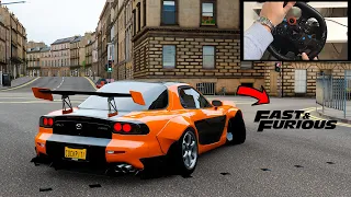 Forza Horizon 4 Han's Mazda RX 7 From Tokyo Drift Steering Wheel + Shifter