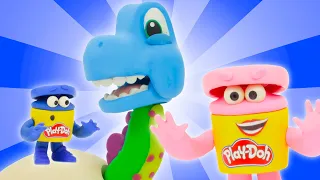 Play Doh Videos | Dinosaur Basket Ball | Brand New | Stop Motion | The Play-Doh Show