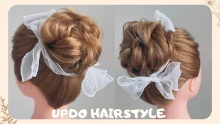 必學新娘髮型！可愛丸子頭盤髮 Hairstyle for the wedding!  Updo hairstyles No.43