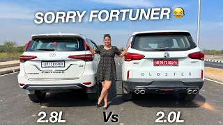 बहुत बुरी हार - TOYOTA FORTUNER VS MG GLOSTER DRAG RACE 🔥