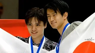 Mens Victory Ceremony - 男子表彰式 & 周回 - 2019 Finlandia Trophy - フィンランディア杯 - Shoma UNO - 宇野昌磨 - 山本草太