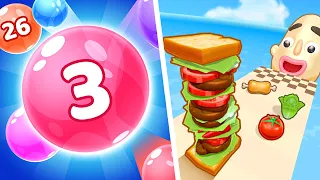 Sandwich Runner Vs Marble Run 3D - SpeedRun Gameplay Android, iOS #290