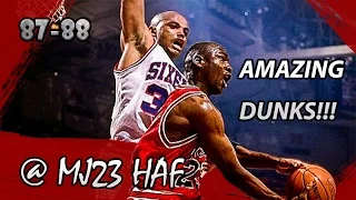 Michael Jordan Highlights vs 76ers (1988.02.29) - 35pts, 3 Poster Dunks in a game!