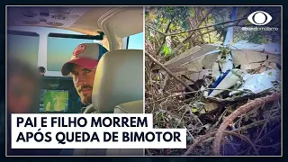 Pai e filho morrem após queda de bimotor | Bora Brasil