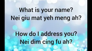 I Can Speak Cantonese: Lesson 2 How to ask your name? How to apologize?