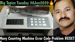 how to reset many counting machine Error code E08