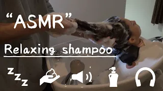 【ASMR】Relaxing Shampoo/water+shampoo+massage+treatment Sounds【音フェチ】