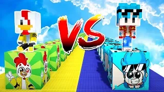 DESAFIO DE LUCKY BLOCKS TIMBAVK VS RIUSPLAY ❓😱 EL RIUMBA ES REAL!! MINECRAFT