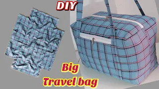 आसान तरीके से बनाएं बड़ा ट्रैवल बेग ll How to make easy method Big Travel bag at home.