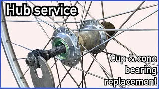 Hub service: How to open cup and cone hubs & replace balls bearings