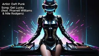 Get Lucky feat (Pharrell Williams & Nile Rodgers) - Daft Punk + lyrics | Another Nightcore Channel