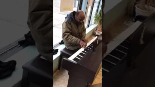 Homeless Guy Plays The Keyboard