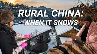 Rural Life in China when it Snows...