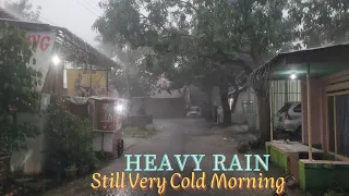 Heavy rain in rural Indonesia | village atmosphere | Walk in the village of Indonesian Life