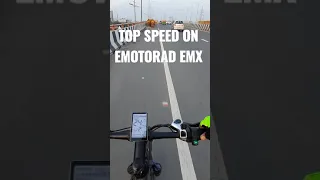 TOP SPEED OF EMOTORAD EMX ON A STEEP FLYOVER! #ebike #cycling #electric #cycle #accessories #viral