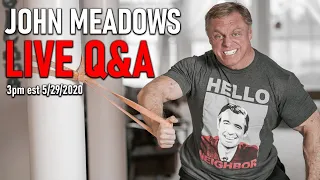 Live Q & A with John Meadows | Gyms Open back up, My 1st Workout & More