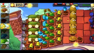 roof level-6 completed adventure 2 in plants vs Zombies game||susmitagaming