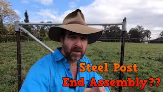 How to Use Steel Posts to Make an End Assembly  FenceStay Kit Review