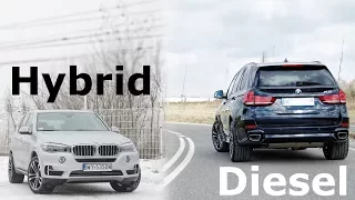 BMW X5: hybrid vs. diesel: xDrive40e vs. xDrive40d. Acceleration and fuel consumption :: [1001cars]