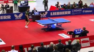 Tischtennis Finale Bremen - Ochsenhausen - Adrian Crisan VS Ryu Seung Min Satz 5