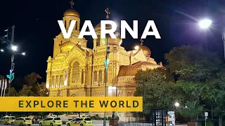 🇧🇬 Walking in VARNA 4K (night walk), Bulgaria