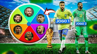 Copa do Mundo 2022 mas a roleta escolhe 1 JOGADOR p/ JOGO