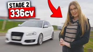 ELLE ROULE EN AUDI S3 PRÉPA ! (elle envoie FORT !!)