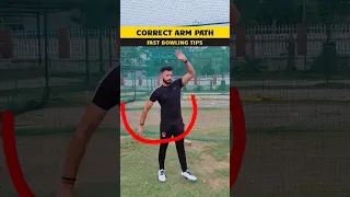 Correct & basic Arm path in Fast Bowling ✅ Cricket Tips #shorts #shortsvideo #cricket #trending