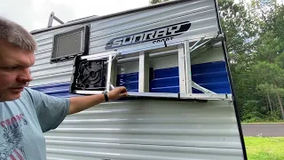 LADDER MOUNT on SUNRAY 129 Sport | Cheap MODIFICATION TO DO on your SUNRAY 129 Sport Little Camper