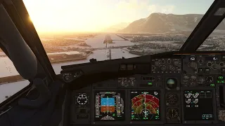 Early morning landing on snowy LOWS Salzurg RW15 ILS