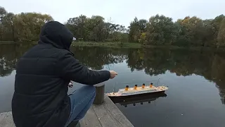 How we took our Titanic model to the pond to test