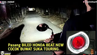 LAMPU PROJECTOR BILED PASANG DI HONDA BEAT NEW‼️LAMPU LED TERANG ANTI SILAU