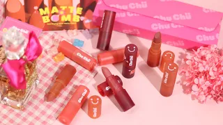 Perfect Coral lipstick shade! Chu chu beauty Matte Bomb Lip swatches
